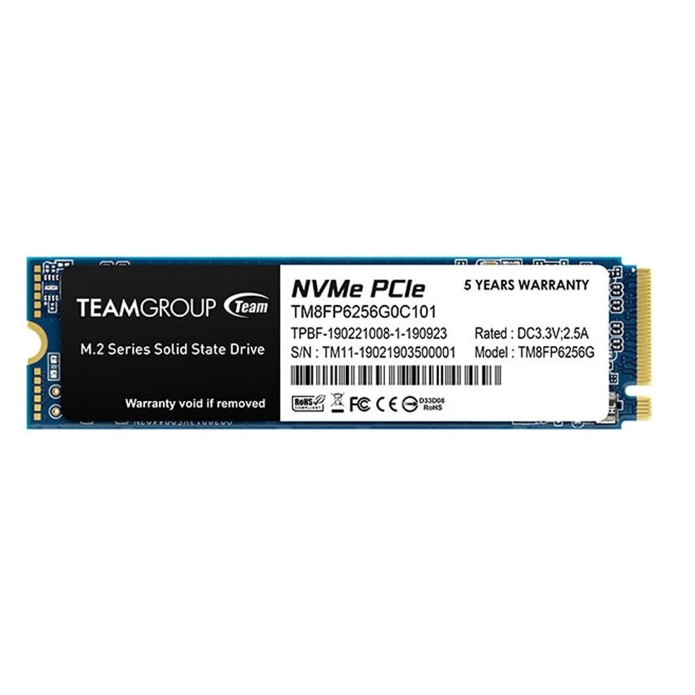 Ổ Cứng SSD Teamgroup 256GB MP33 | M.2 NVMe, PCIe Gen3x4 (TM8FP6256G0C101)